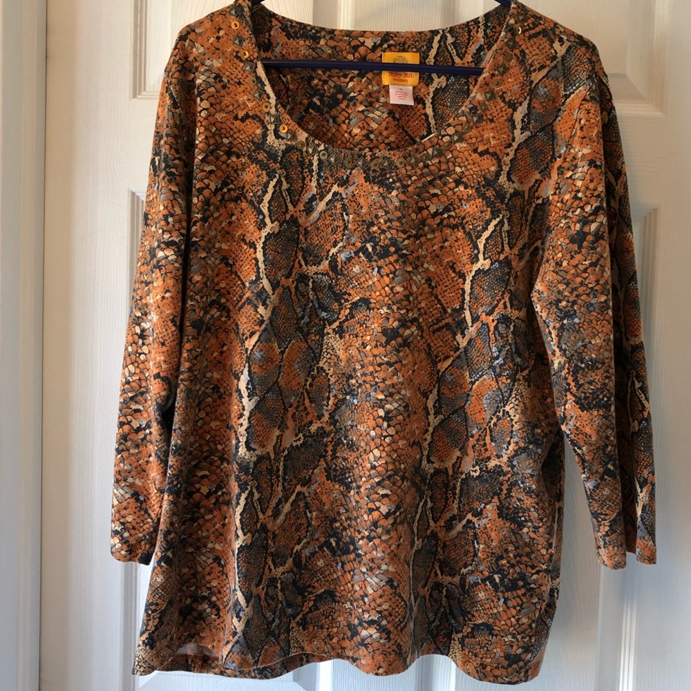 🔶Ruby Rd Woman 1X Top! Snakeskin Print🔶